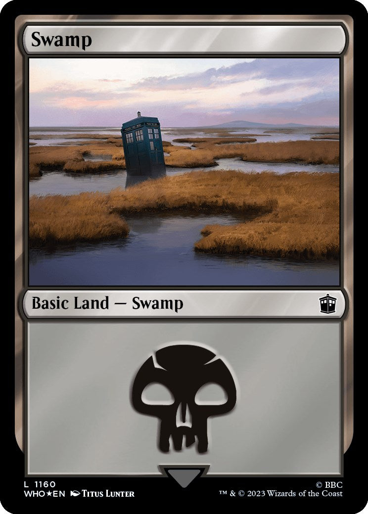 Swamp (1160) (Surge Foil) [Doctor Who] | Good Games Cannington