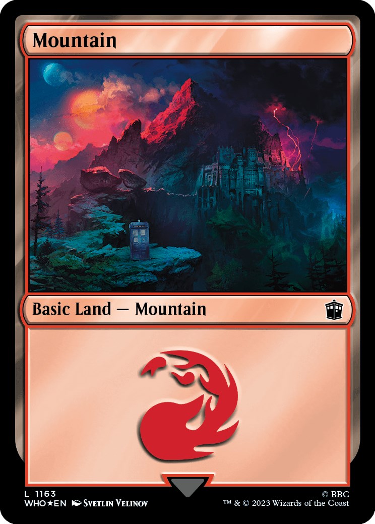 Mountain (1163) (Surge Foil) [Doctor Who] | Good Games Cannington