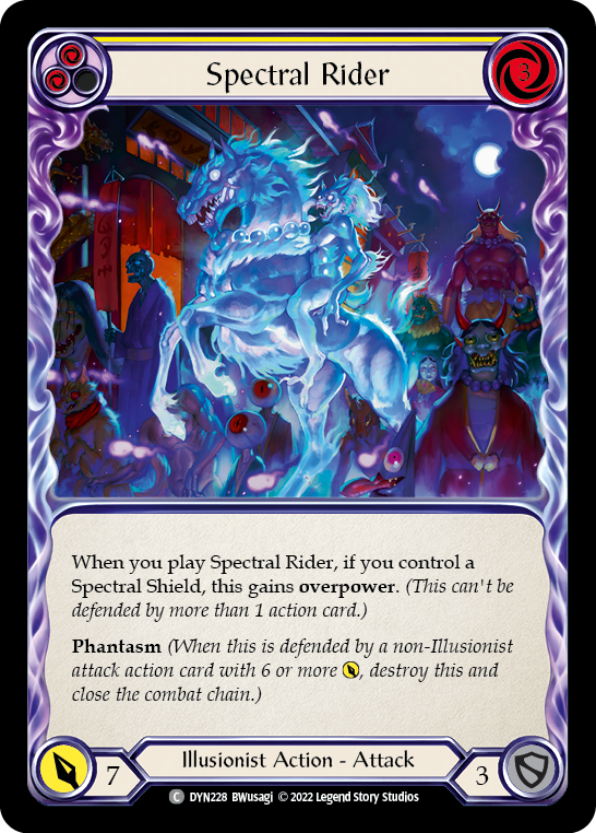 Spectral Rider (Yellow) [DYN228] (Dynasty)  Rainbow Foil | Good Games Cannington