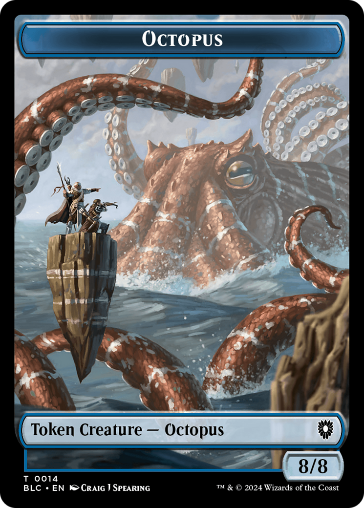 Octopus // Rabbit Double-Sided Token [Bloomburrow Commander Tokens] | Good Games Cannington