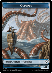 Octopus // Rabbit Double-Sided Token [Bloomburrow Commander Tokens] | Good Games Cannington