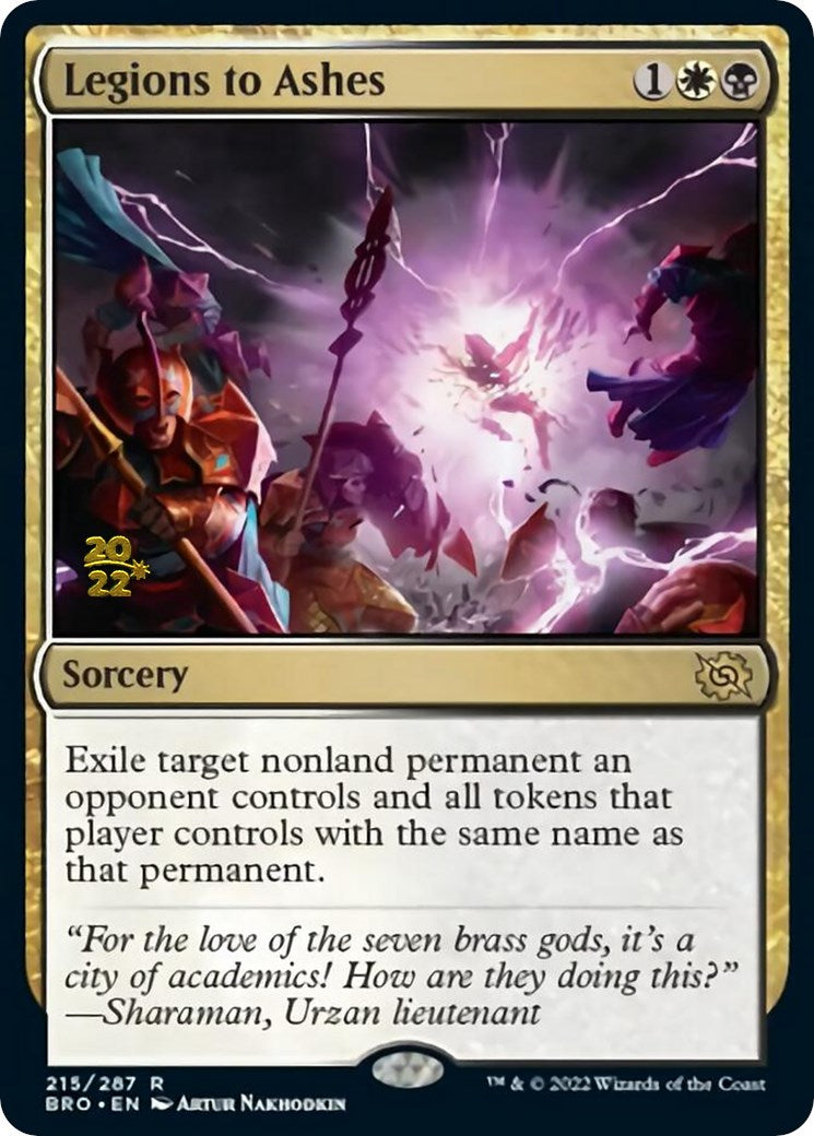 Legions to Ashes [The Brothers' War Prerelease Promos] | Good Games Cannington