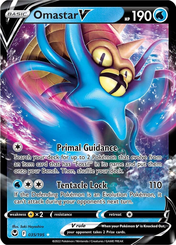 Omastar V (035/195) [Sword & Shield: Silver Tempest] | Good Games Cannington