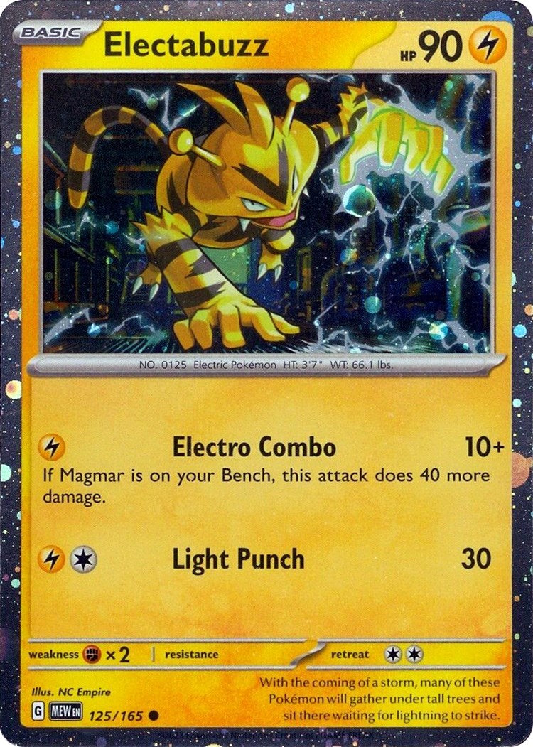Electabuzz (125/165) (Cosmos Holo) [Miscellaneous Cards] | Good Games Cannington