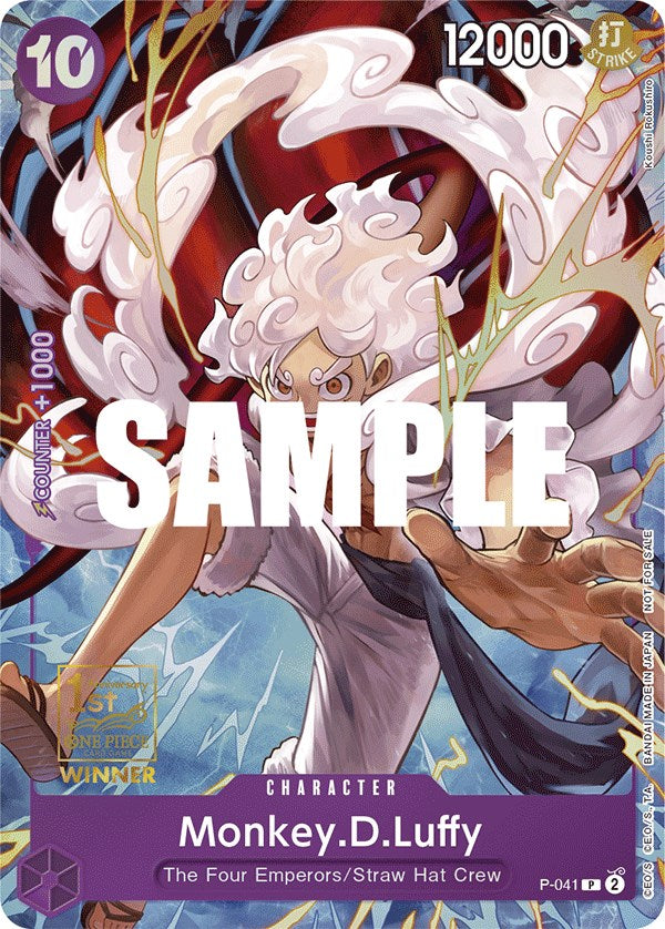 Monkey.D.Luffy (1st Anniversary Tournament) [One Piece Promotion Cards] | Good Games Cannington