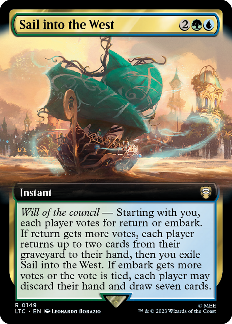 Sail into the West (Extended Art) [The Lord of the Rings: Tales of Middle-Earth Commander] | Good Games Cannington