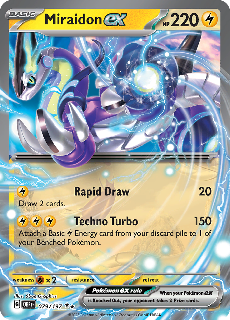 Miraidon ex (079/197) [Scarlet & Violet: Obsidian Flames] | Good Games Cannington