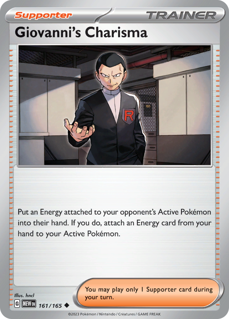 Giovanni's Charisma (161/165) [Scarlet & Violet 151] | Good Games Cannington