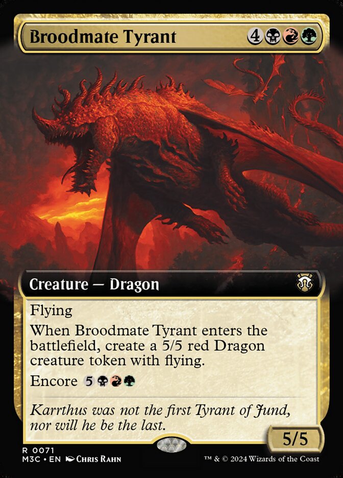 Broodmate Tyrant 71/411 (Commander: Modern Horizons 3)  - Extended Art | Good Games Cannington