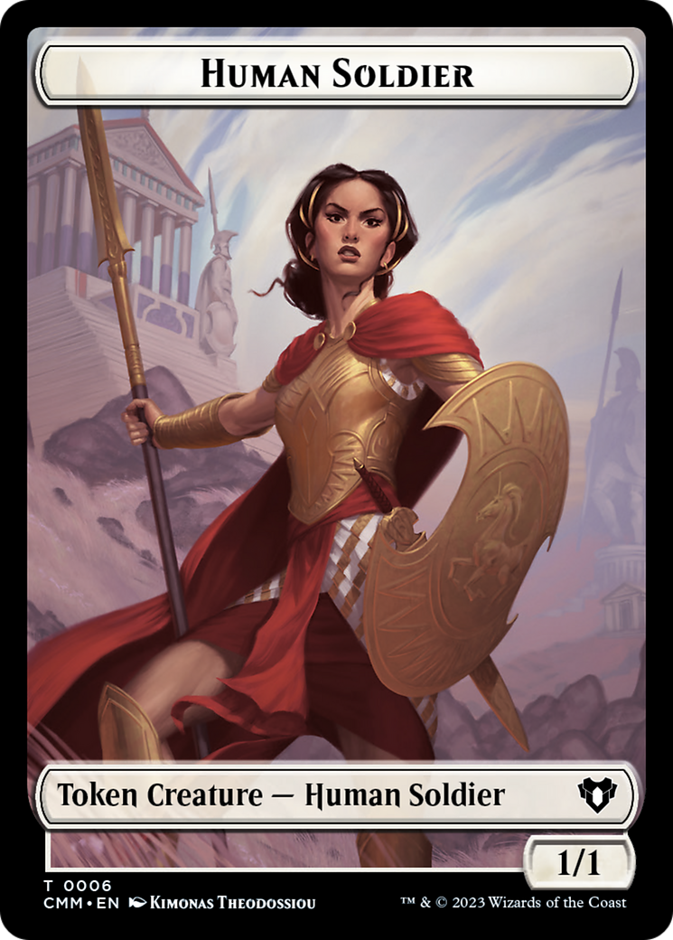 Human Soldier // Knight Double-Sided Token [Commander Masters Tokens] | Good Games Cannington