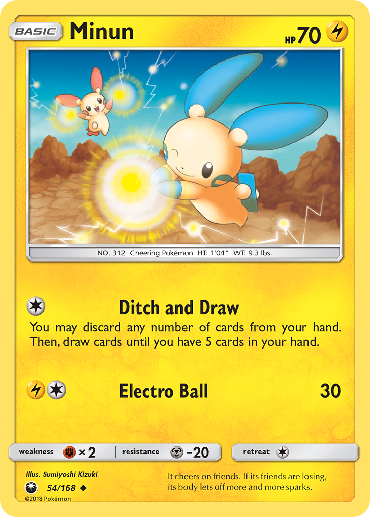 Minun (54/168) [Sun & Moon: Celestial Storm] | Good Games Cannington