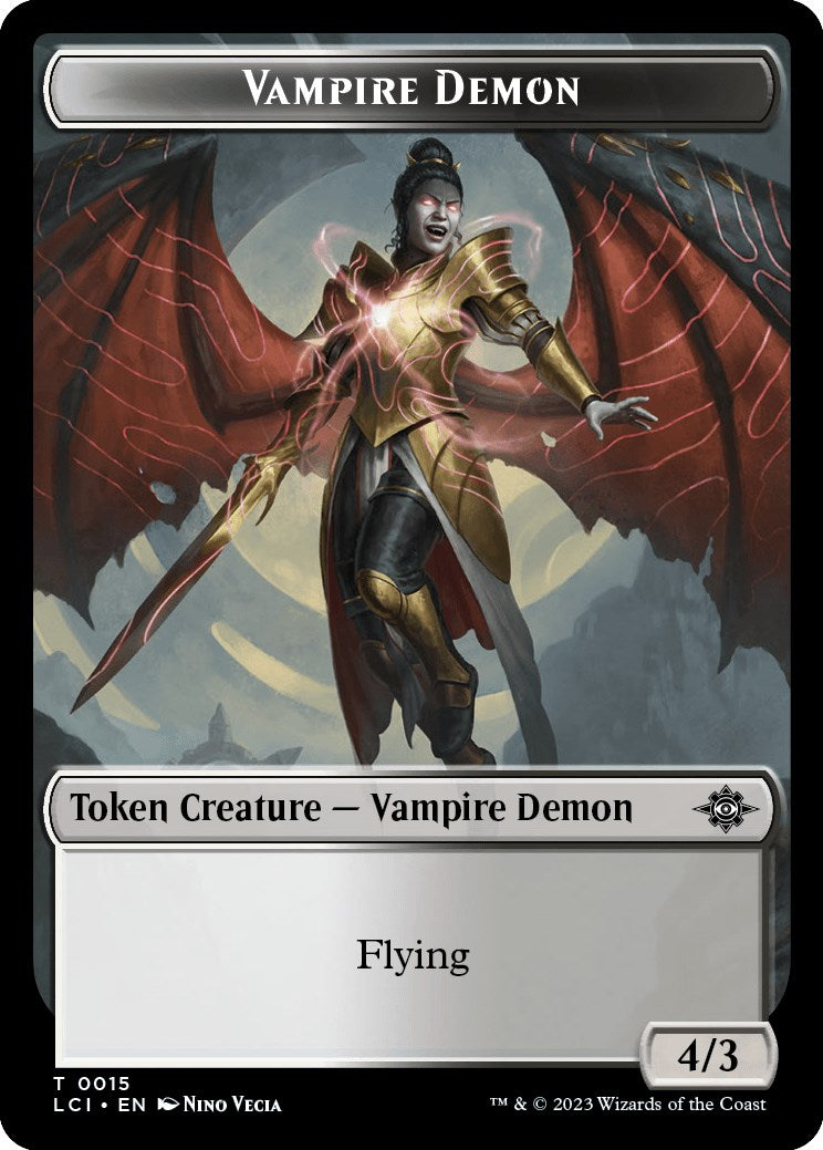 Vampire // Vampire Demon Double-Sided Token [The Lost Caverns of Ixalan Tokens] | Good Games Cannington