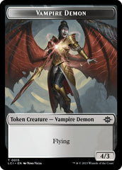 Vampire // Vampire Demon Double-Sided Token [The Lost Caverns of Ixalan Tokens] | Good Games Cannington