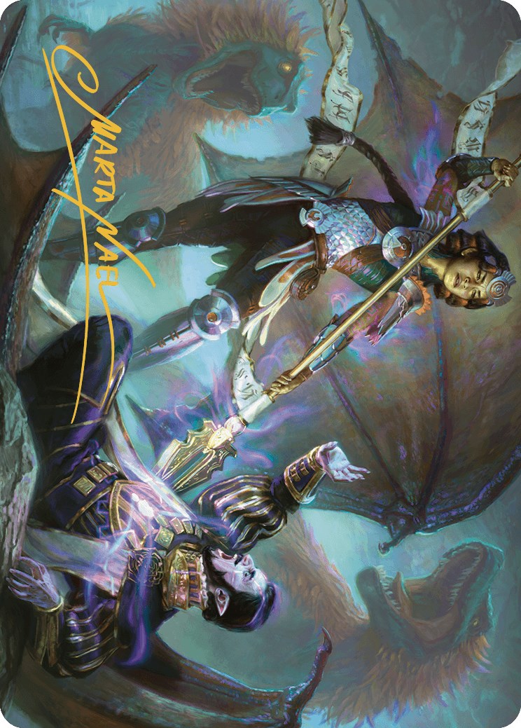 Huatli's Final Strike Art Card (Gold-Stamped Signature) [The Lost Caverns of Ixalan Art Series] | Good Games Cannington