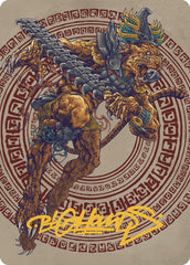 Sovereign Okinec Ahau Art Card (Gold-Stamped Signature) [The Lost Caverns of Ixalan Art Series] | Good Games Cannington