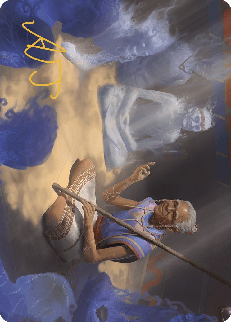Ancestral Reminiscence Art Card (Gold-Stamped Signature) [The Lost Caverns of Ixalan Art Series] | Good Games Cannington