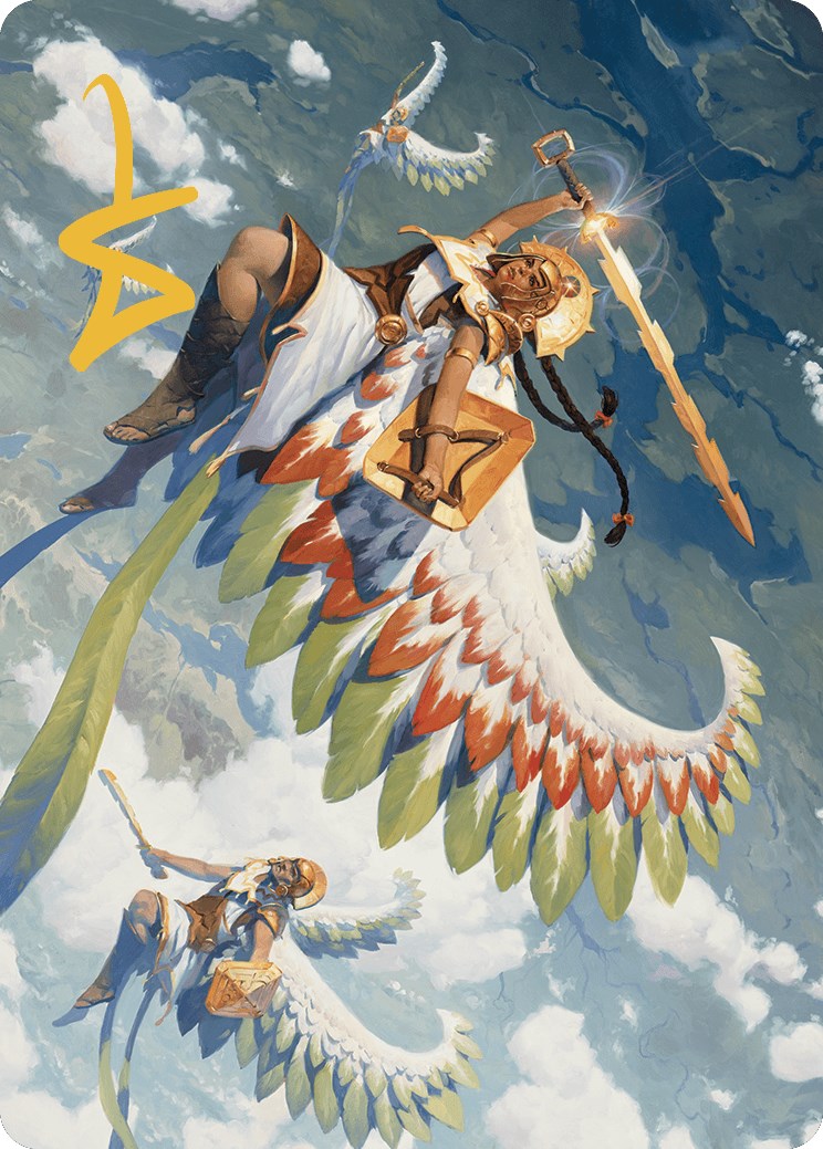 Resplendent Angel Art Card (5/81) (Gold-Stamped Signature) [The Lost Caverns of Ixalan Art Series] | Good Games Cannington