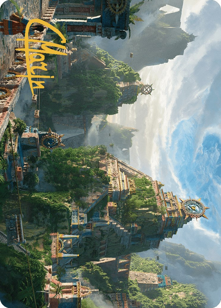 Clifftop Retreat Art Card (Gold-Stamped Signature) [The Lost Caverns of Ixalan Art Series] | Good Games Cannington