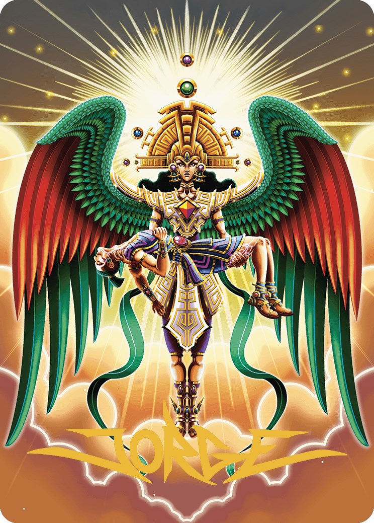 Resplendent Angel Art Card (59/81) (Gold-Stamped Signature) [The Lost Caverns of Ixalan Art Series] | Good Games Cannington