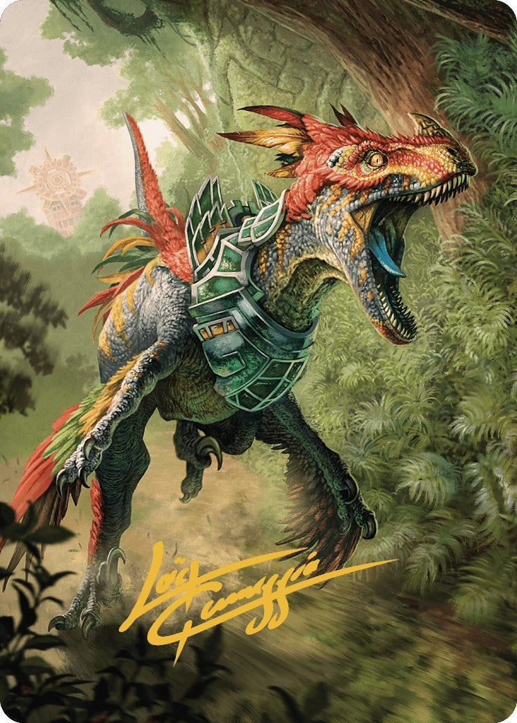 Dinosaur Token Art Card (Gold-Stamped Signature) [The Lost Caverns of Ixalan Art Series] | Good Games Cannington