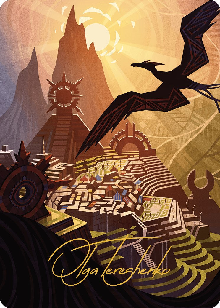 Plains Art Card (Gold-Stamped Signature) [The Lost Caverns of Ixalan Art Series] | Good Games Cannington