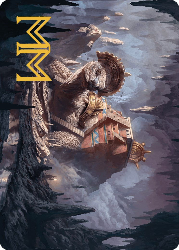 Bedrock Tortoise Art Card (Gold-Stamped Signature) [The Lost Caverns of Ixalan Art Series] | Good Games Cannington