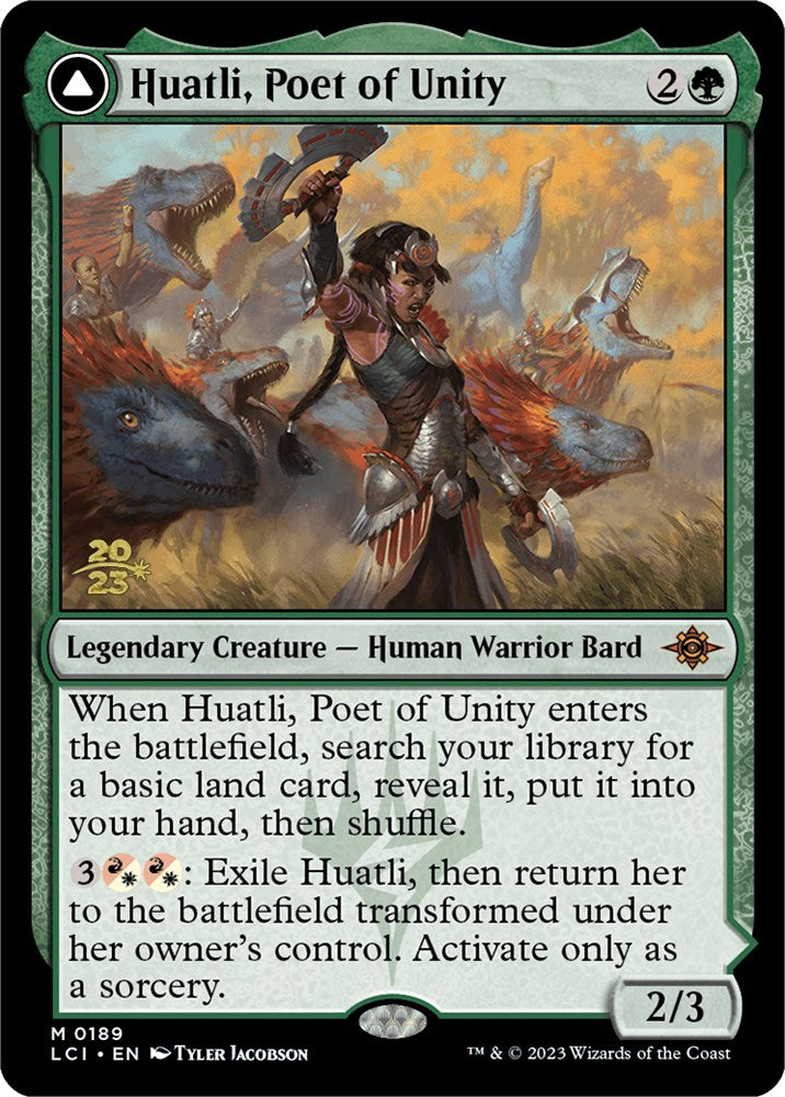 Huatli, Poet of Unity // Roar of the Fifth People [The Lost Caverns of Ixalan Prerelease Cards] | Good Games Cannington
