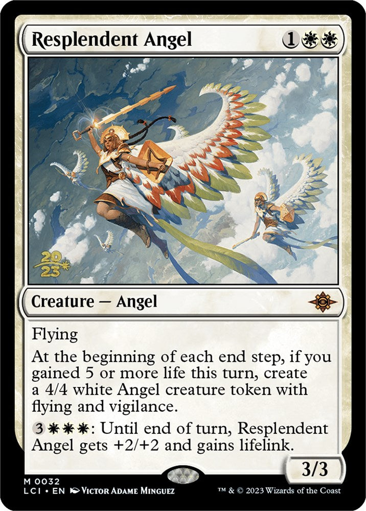Resplendent Angel (LCI) [The Lost Caverns of Ixalan Prerelease Cards] | Good Games Cannington