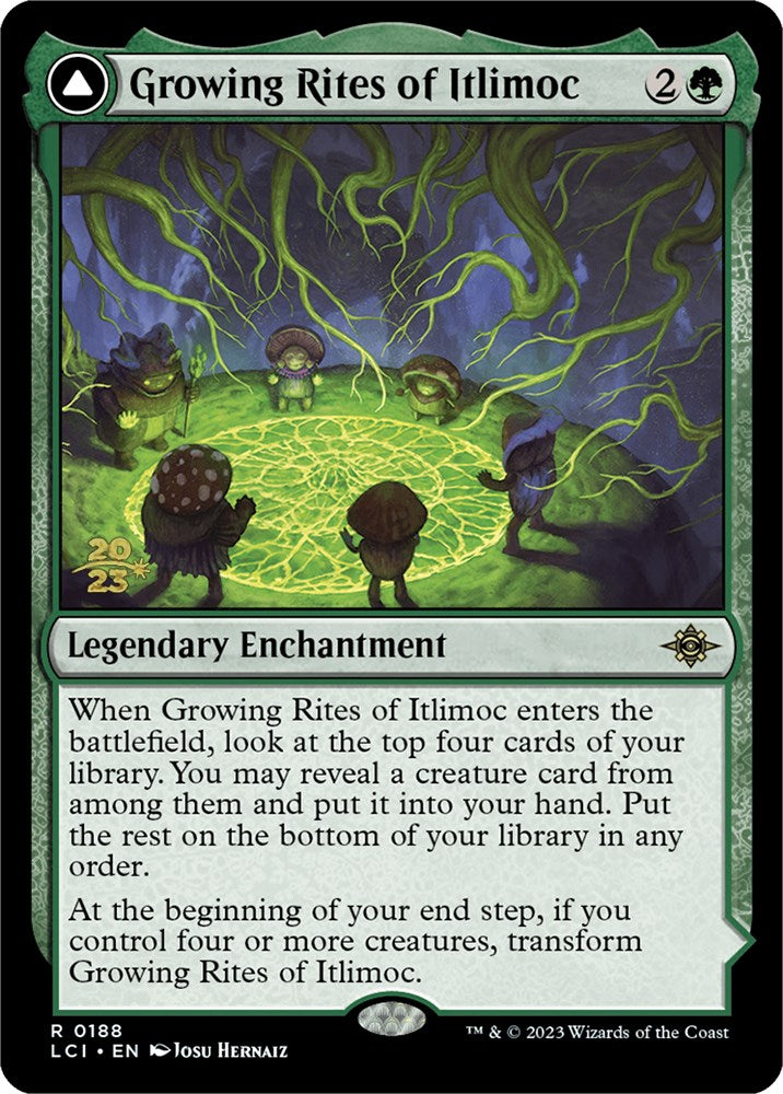 Growing Rites of Itlimoc // Itlimoc, Cradle of the Sun (LCI) [The Lost Caverns of Ixalan Prerelease Cards] | Good Games Cannington