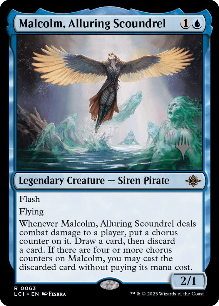Malcolm, Alluring Scoundrel (Promo Pack) [The Lost Caverns of Ixalan Promos] | Good Games Cannington