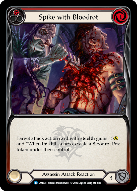 Spike with Bloodrot (Red) [OUT021] (Outsiders)  Rainbow Foil | Good Games Cannington