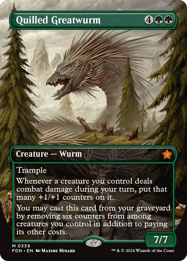 Quilled Greatwurm (Borderless) [Foundations] | Good Games Cannington