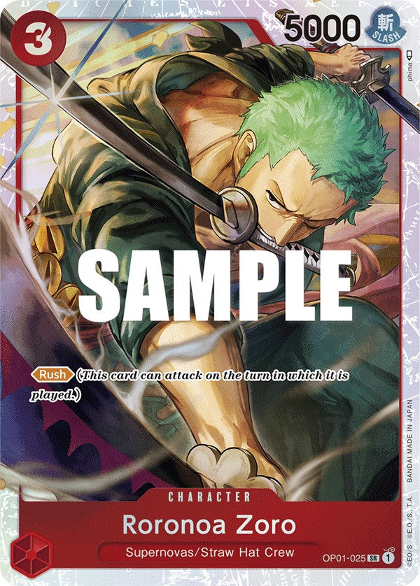 Roronoa Zoro (OP01-025) (Ultra Deck: The Three Captains) [One Piece Promotion Cards] | Good Games Cannington