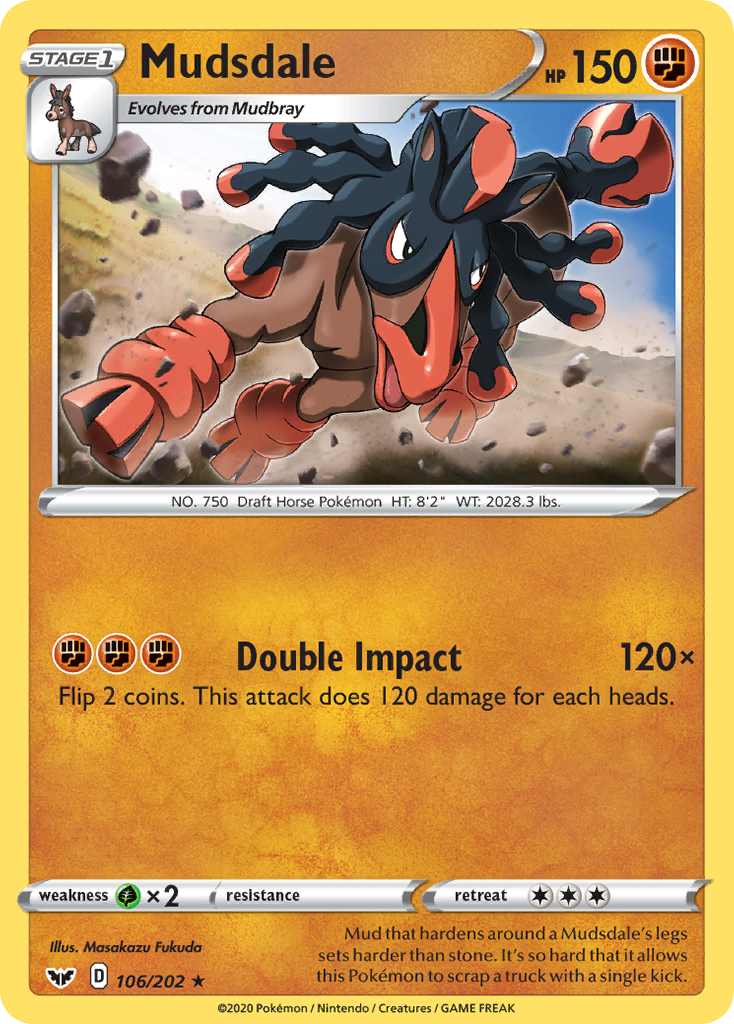 Mudsdale (106/202) [Sword & Shield: Base Set] | Good Games Cannington