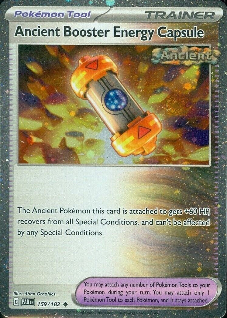 Ancient Booster Energy Capsule (159/182) (Cosmos Holo) [Scarlet & Violet: Paradox Rift] | Good Games Cannington