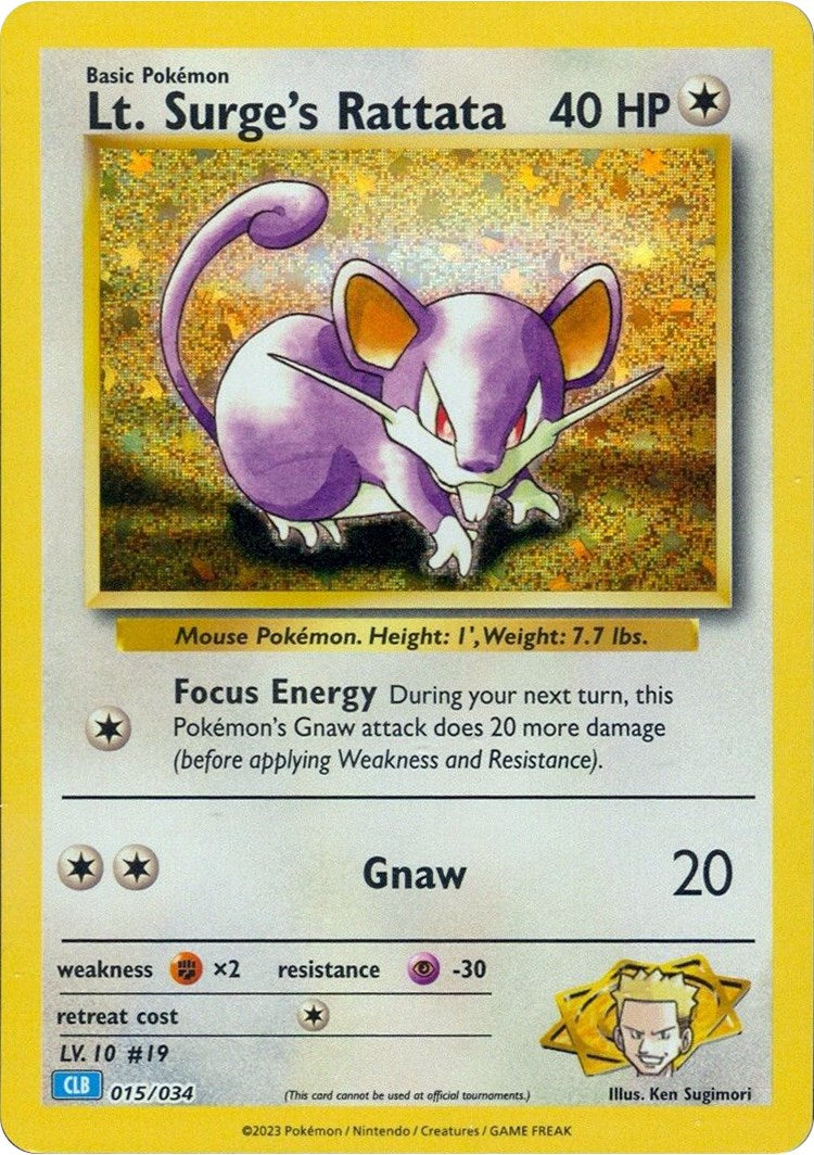 Lt. Surge's Rattata [Trading Card Game Classic] | Good Games Cannington