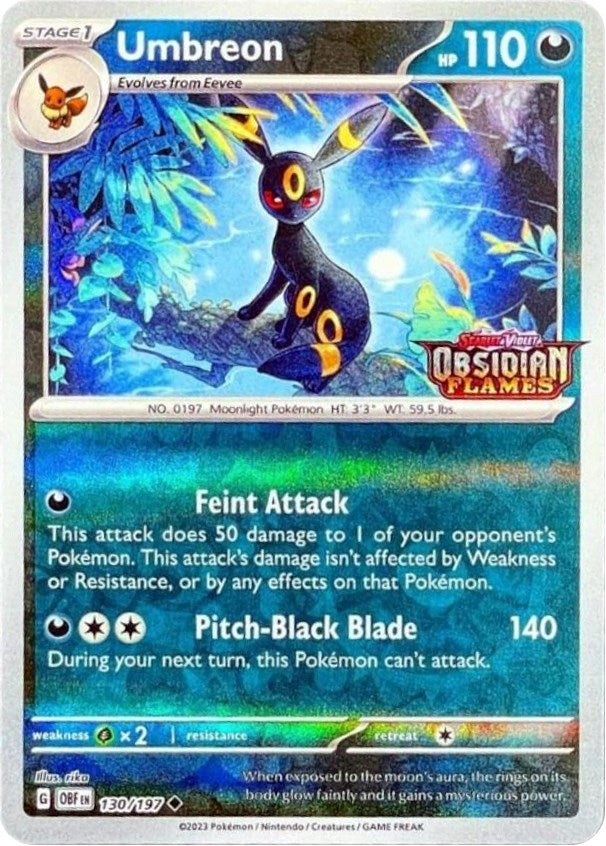 Umbreon (130/197) (Obsidian Flames Stamped) [Scarlet & Violet: Obsidian Flames] | Good Games Cannington