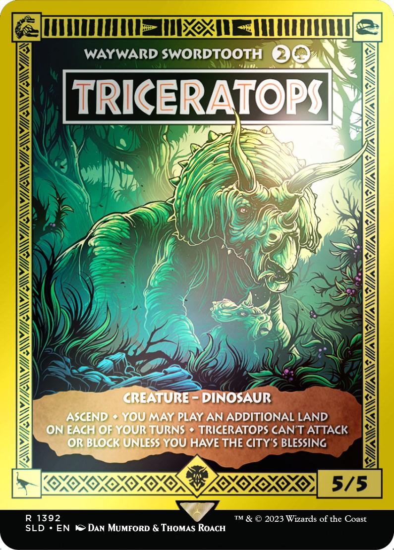 Triceratops - Wayward Swordtooth (Rainbow Foil) [Secret Lair Drop Series] | Good Games Cannington