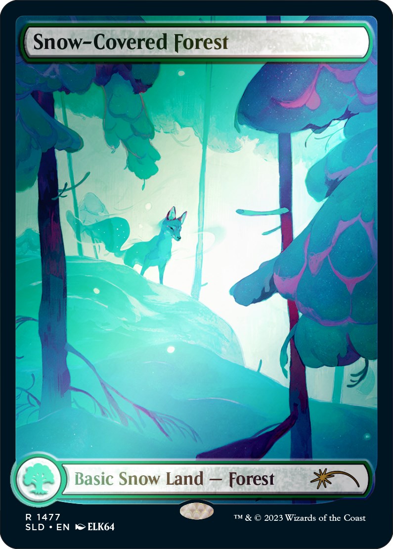 Snow-Covered Forest (1477) (Rainbow Foil) [Secret Lair Drop Series] | Good Games Cannington