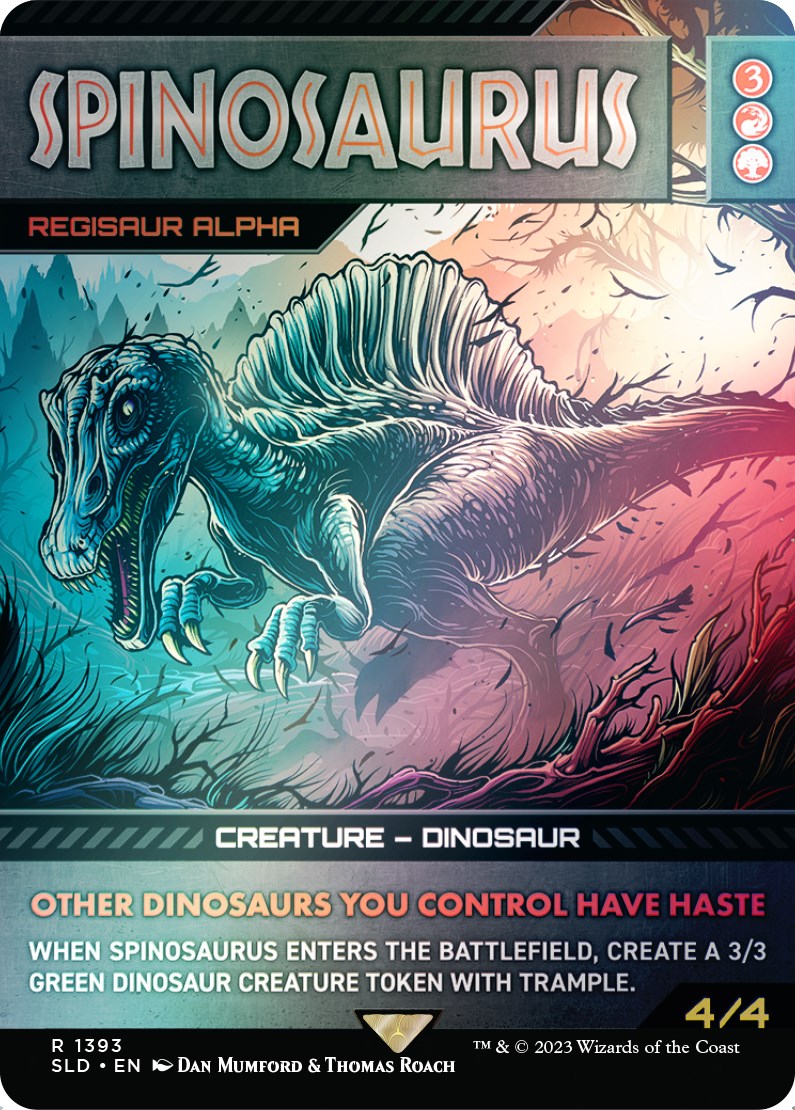 Spinosaurus - Regisaur Alpha (Rainbow Foil) [Secret Lair Drop Series] | Good Games Cannington