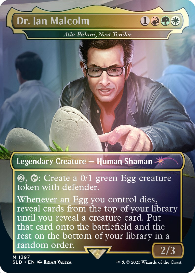 Dr. Ian Malcolm - Atla Palani, Nest Tender (Rainbow Foil) [Secret Lair Drop Series] | Good Games Cannington