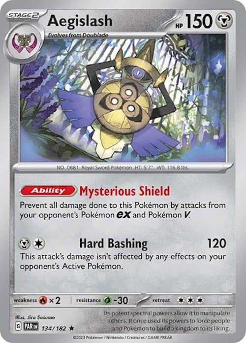 Aegislash (134/182) (Build & Battle Box) [Scarlet & Violet: Paradox Rift] | Good Games Cannington
