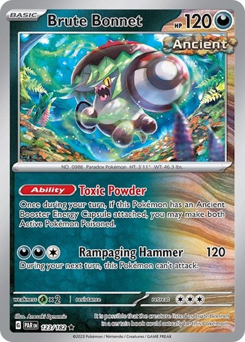 Brute Bonnet (123/182) (Cosmos Holo) [Scarlet & Violet: Paradox Rift] | Good Games Cannington