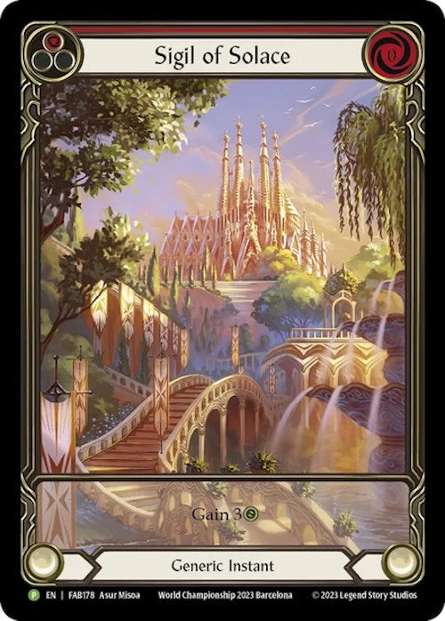 Sigil of Solace [FAB178] (Promo)  Rainbow Foil | Good Games Cannington