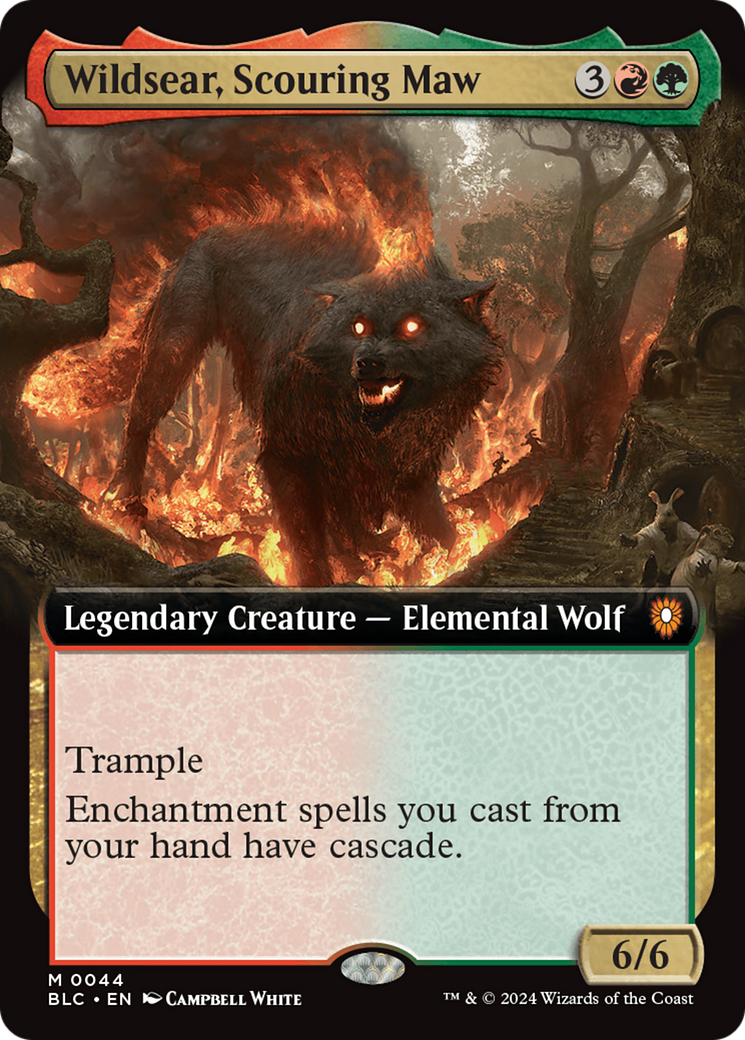 Wildsear, Scouring Maw (Extended Art) [Bloomburrow Commander] | Good Games Cannington