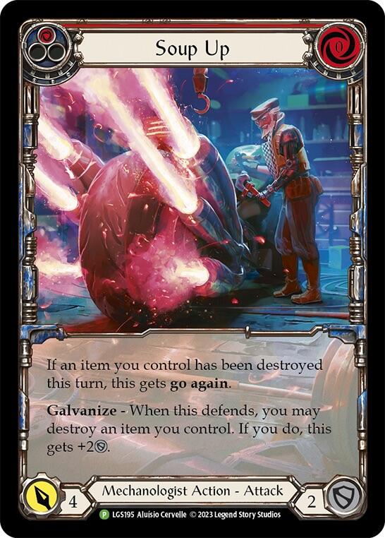 Soup Up (Red) [LGS195] (Promo)  Rainbow Foil | Good Games Cannington