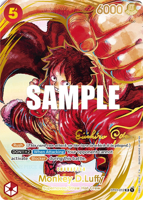Monkey.D.Luffy (Alternate Art) (Gold-Stamped Signature) [Starter Deck: Straw Hat Crew] | Good Games Cannington