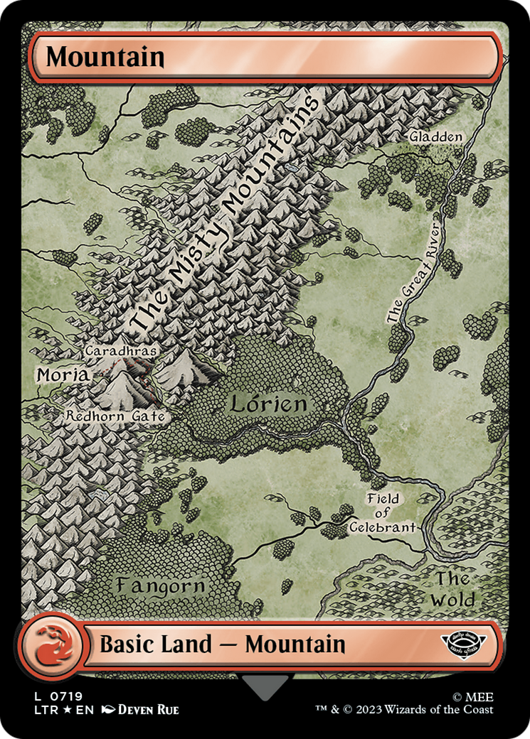 Mountain (719) (Surge Foil) [The Lord of the Rings: Tales of Middle-Earth] | Good Games Cannington