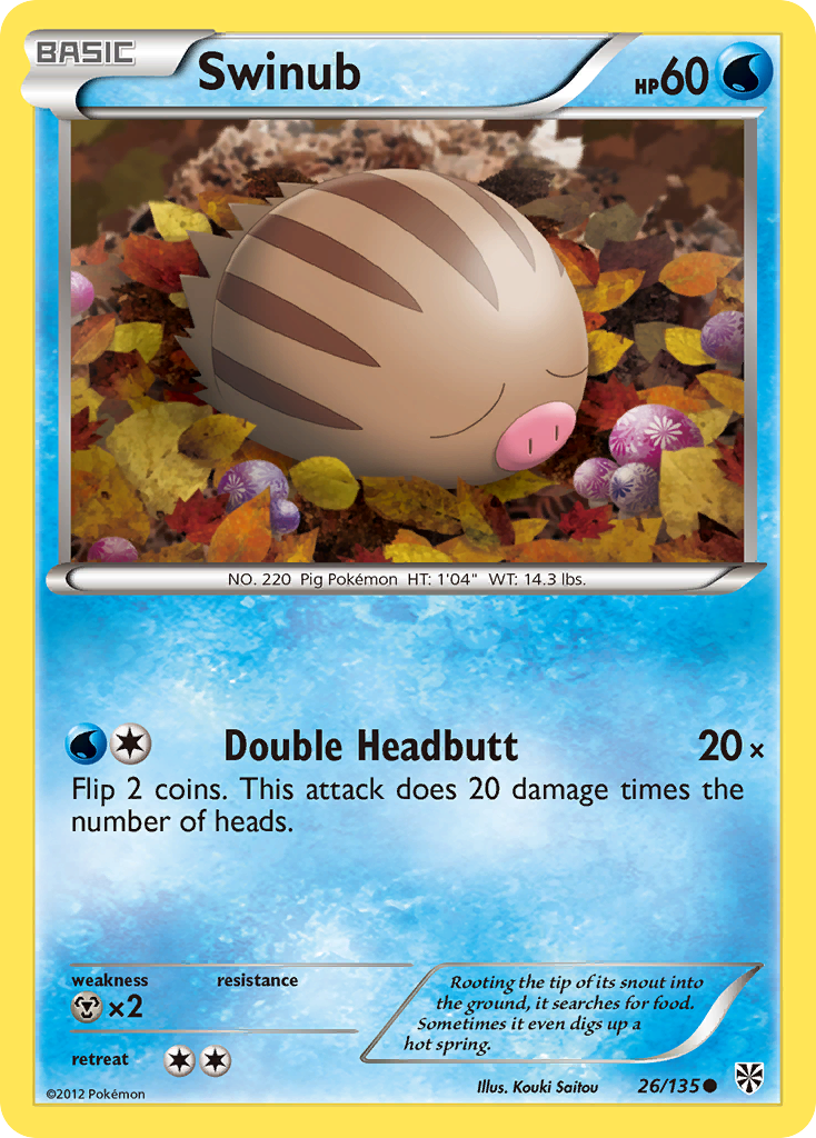 Swinub (26/135) [Black & White: Plasma Storm] | Good Games Cannington
