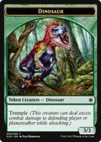 Dinosaur // Treasure (009) Double-Sided Token [Ixalan Tokens] | Good Games Cannington